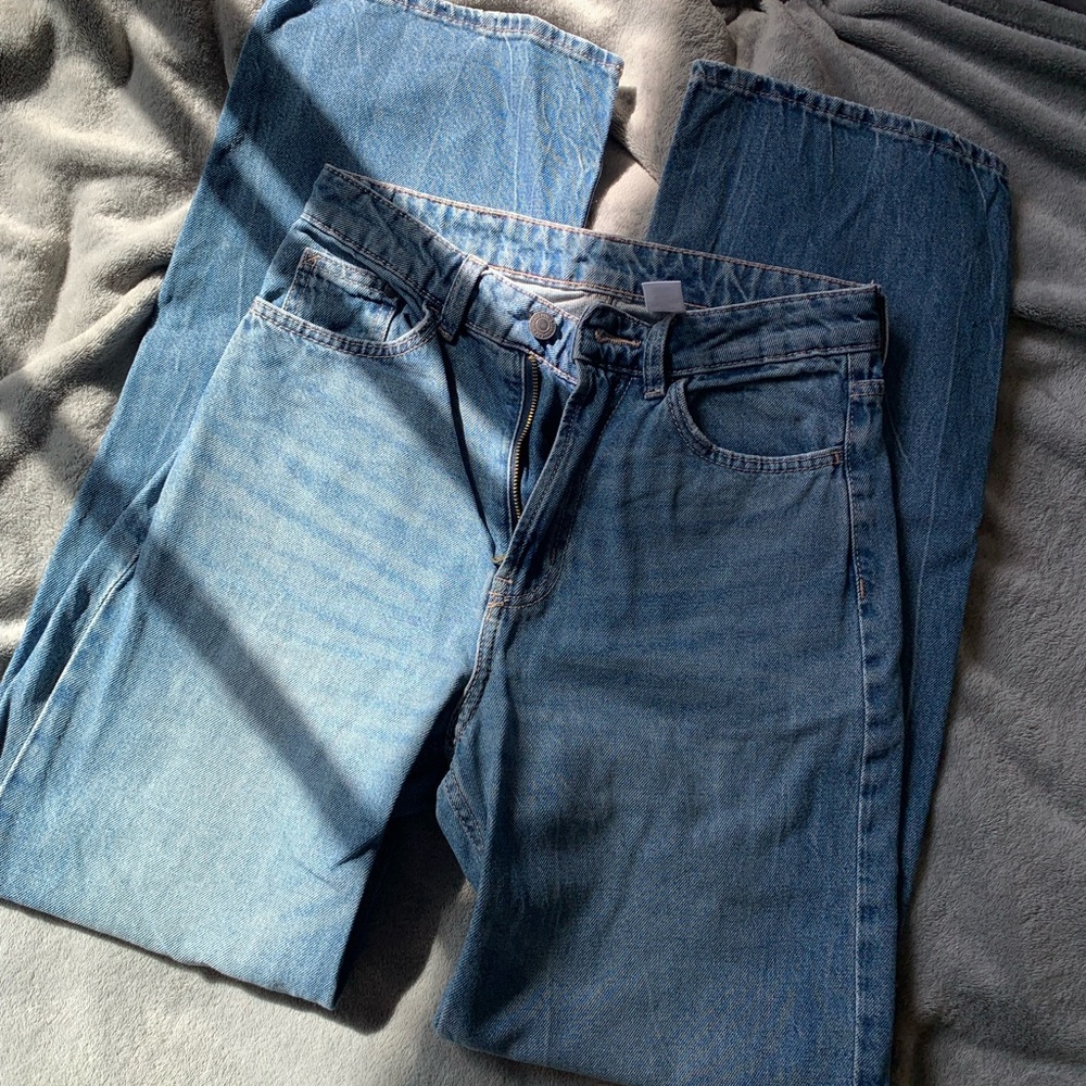 H&M Blue Straight Jeans Classic Denim